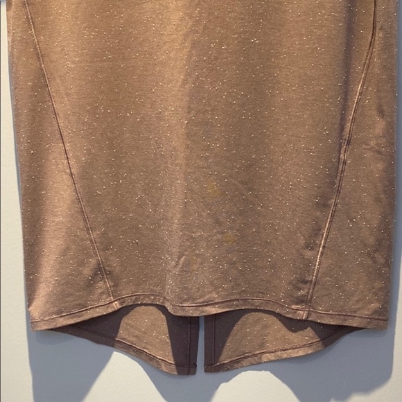 LULULEMON Part Ways Tee Antique Bark / White Athletic Top Tie Shirt Open Back 4 - Picture 10 of 13